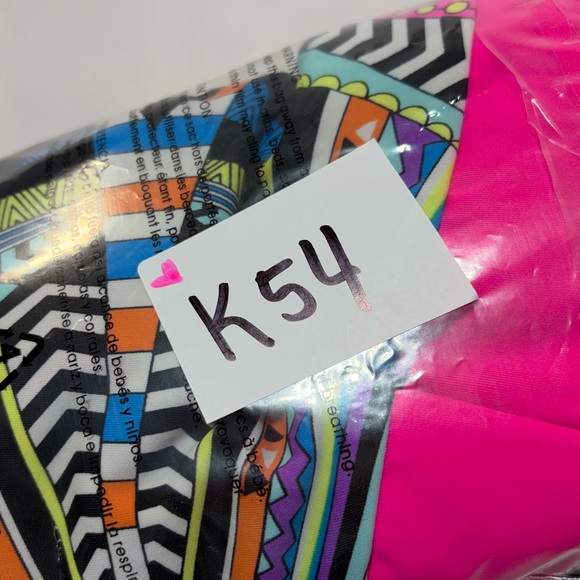 Tzu Tzu Golf Skort Medium Bright Geometric Pink Trim Athletic Tennis Skirt - Picture 8 of 8